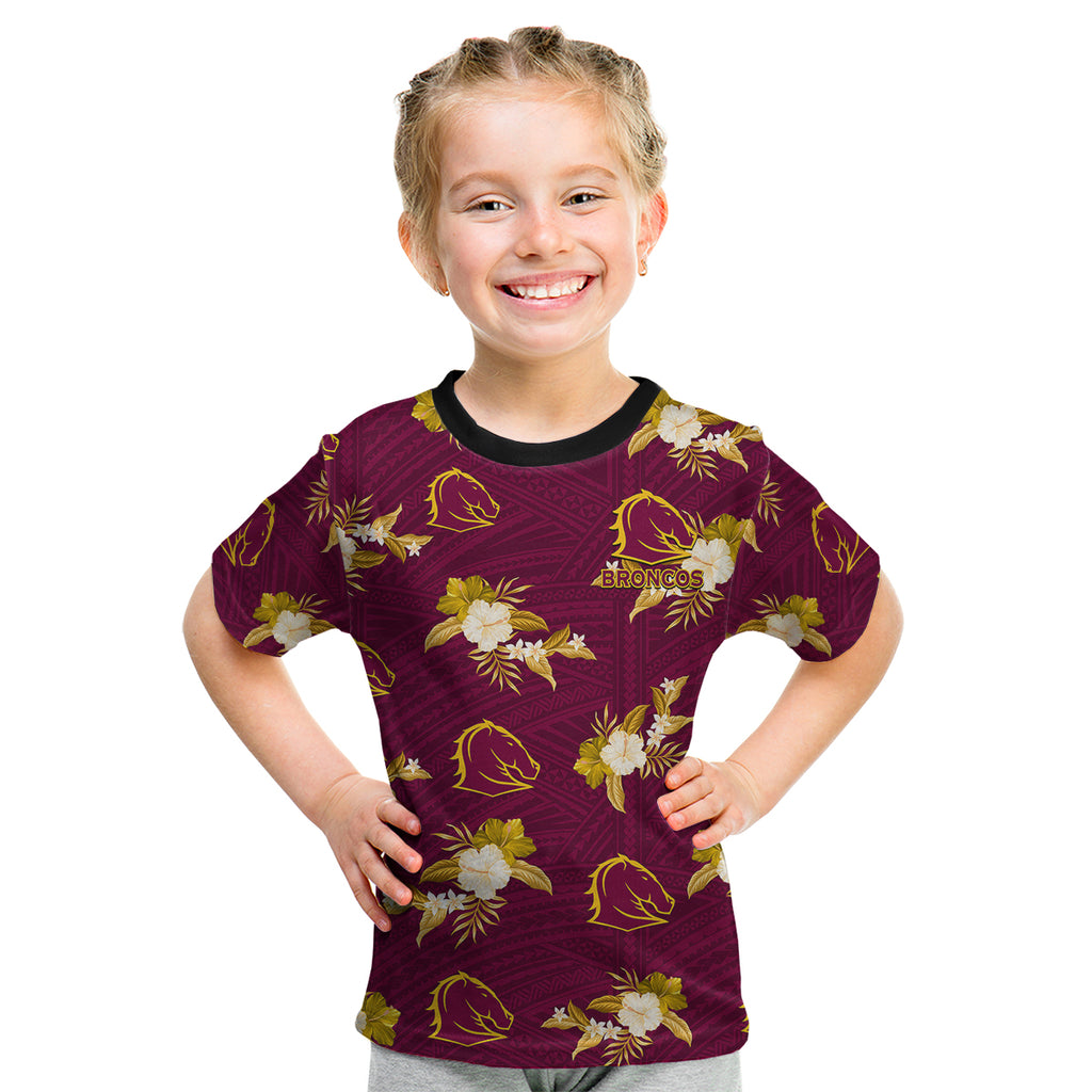 custom-text-and-number-broncos-rugby-kid-t-shirt-polynesian-tribal-mix-tropical-hawaiian-style