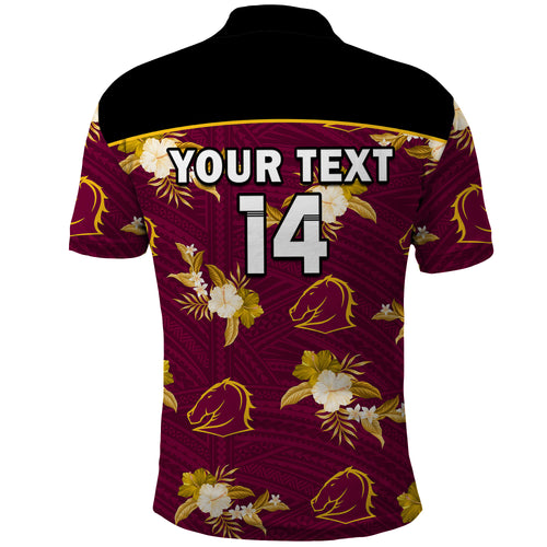 custom-text-and-number-broncos-rugby-polo-shirt-polynesian-tribal-mix-tropical-hawaiian-style