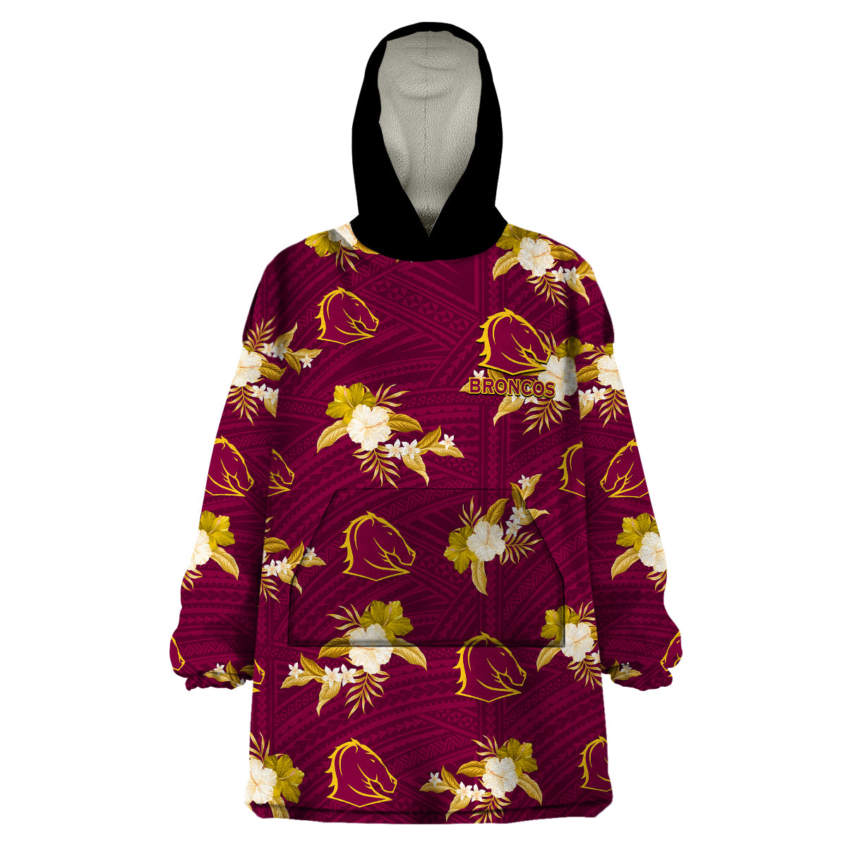 custom-text-and-number-broncos-rugby-wearable-blanket-hoodie-polynesian-tribal-mix-tropical-hawaiian-style