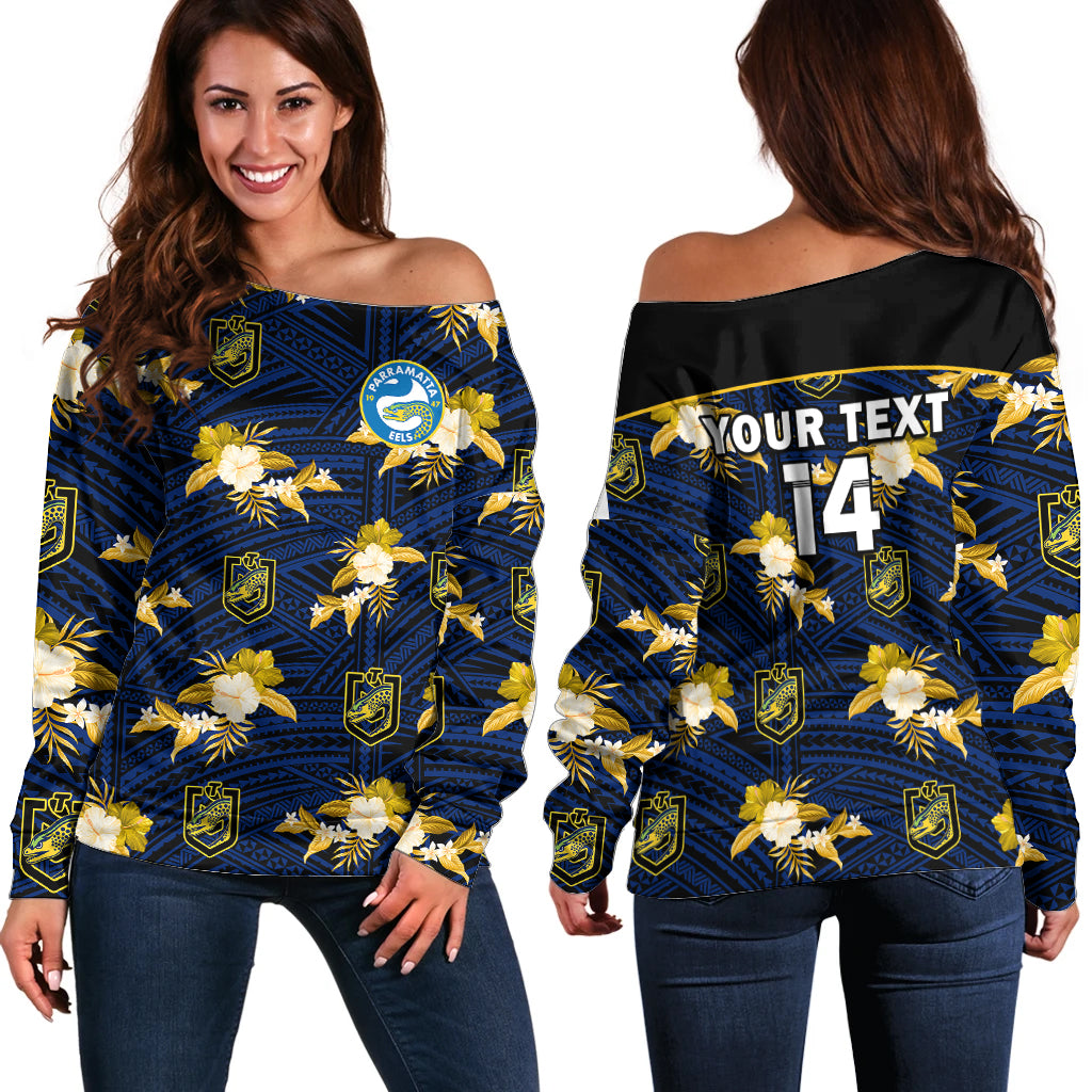custom-text-and-number-parramatta-eels-rugby-off-shoulder-sweater-polynesian-tribal-mix-tropical-hawaiian-style