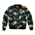 custom-text-and-number-cowboys-rugby-sleeve-zip-bomber-jacket-polynesian-tribal-mix-tropical-hawaiian-blue-style