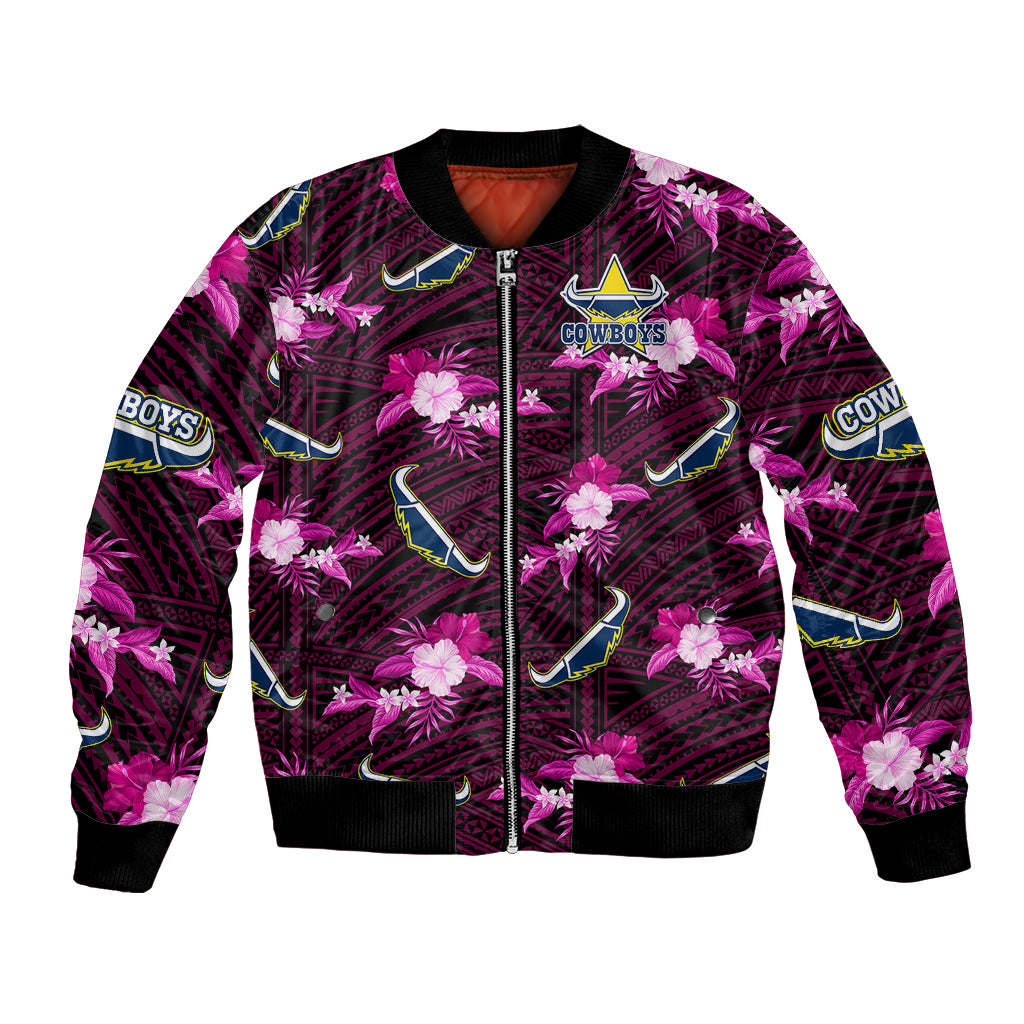 custom-text-and-number-cowboys-rugby-bomber-jacket-polynesian-tribal-mix-tropical-hawaiian-pink-style