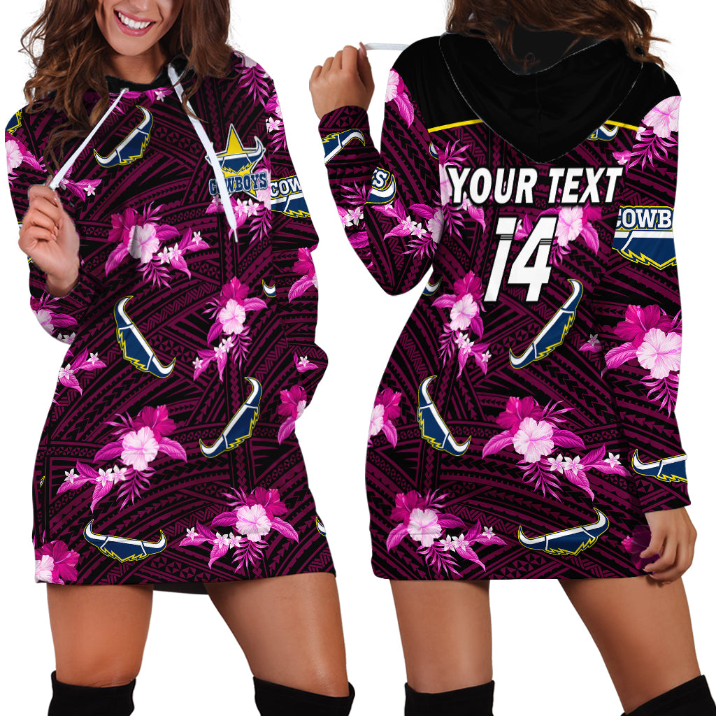 custom-text-and-number-cowboys-rugby-hoodie-dress-polynesian-tribal-mix-tropical-hawaiian-pink-style