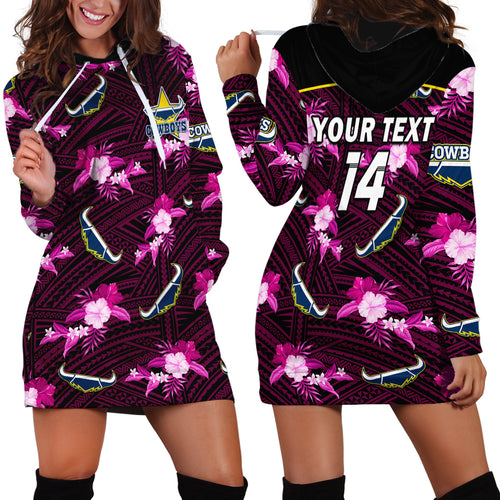 custom-text-and-number-cowboys-rugby-hoodie-dress-polynesian-tribal-mix-tropical-hawaiian-pink-style