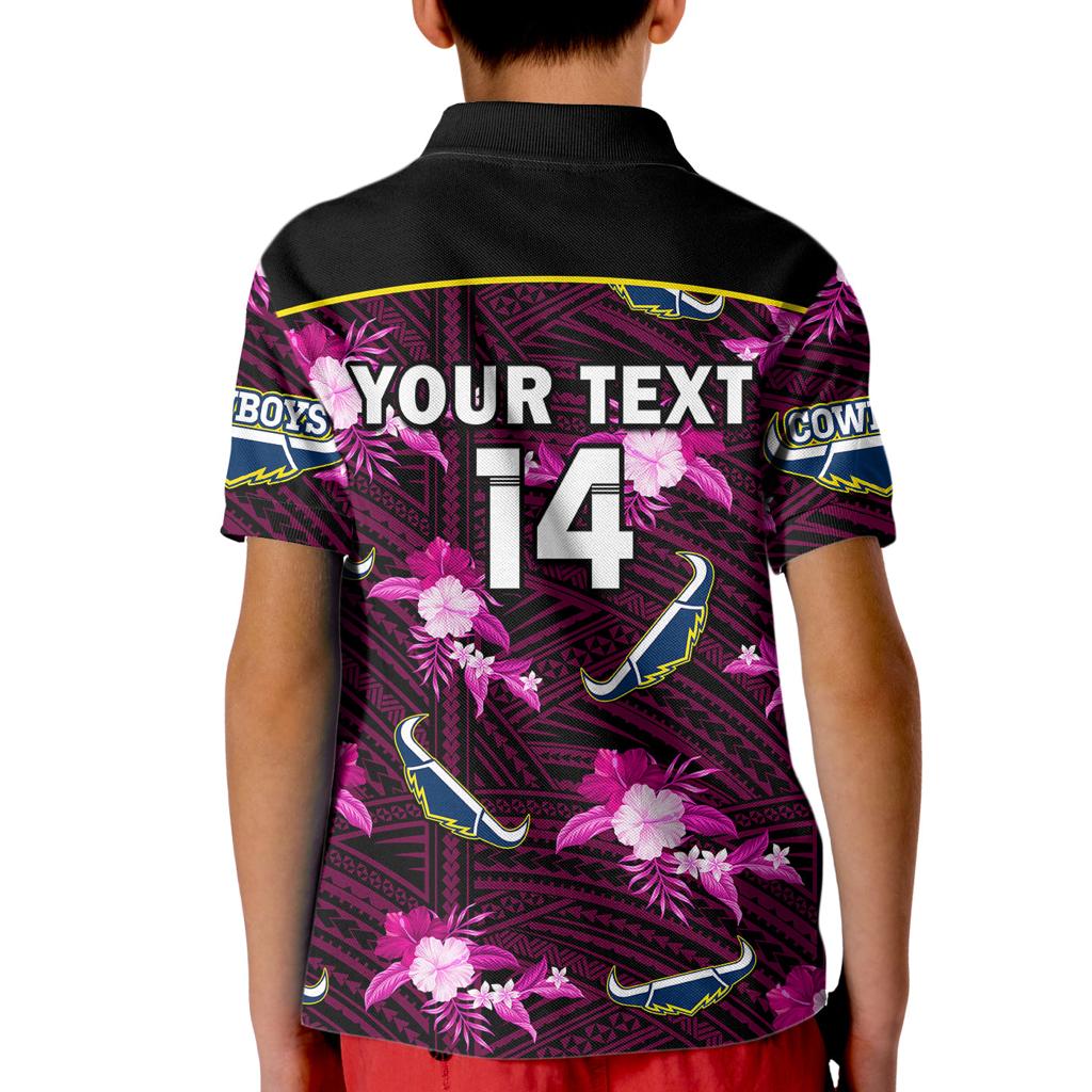 custom-text-and-number-cowboys-rugby-kid-polo-shirt-polynesian-tribal-mix-tropical-hawaiian-pink-style