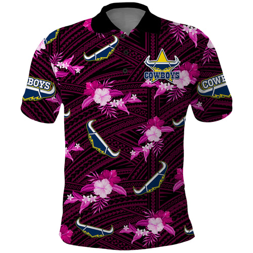 custom-text-and-number-cowboys-rugby-polo-shirt-polynesian-tribal-mix-tropical-hawaiian-pink-style