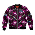 custom-text-and-number-cowboys-rugby-sleeve-zip-bomber-jacket-polynesian-tribal-mix-tropical-hawaiian-pink-style