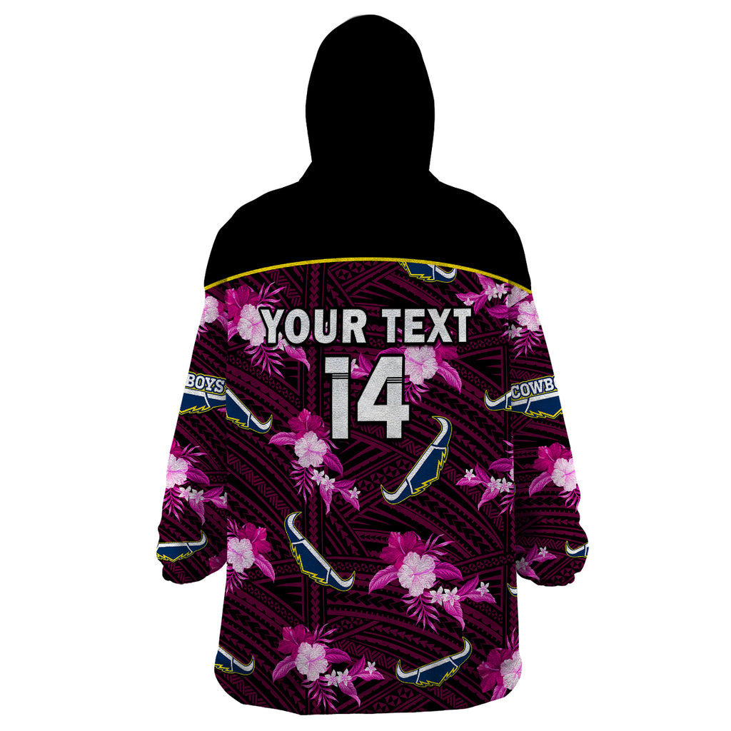 custom-text-and-number-cowboys-rugby-wearable-blanket-hoodie-polynesian-tribal-mix-tropical-hawaiian-pink-style