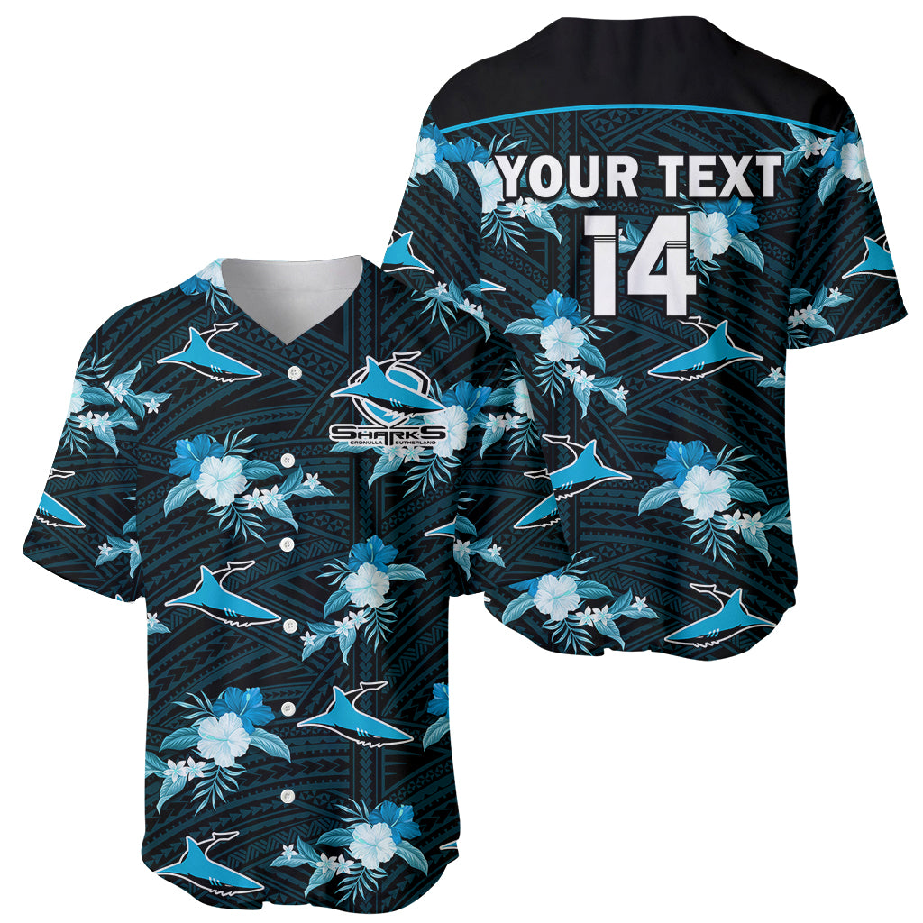 custom-text-and-number-sharks-rugby-baseball-jersey-polynesian-tribal-mix-tropical-hawaiian-style