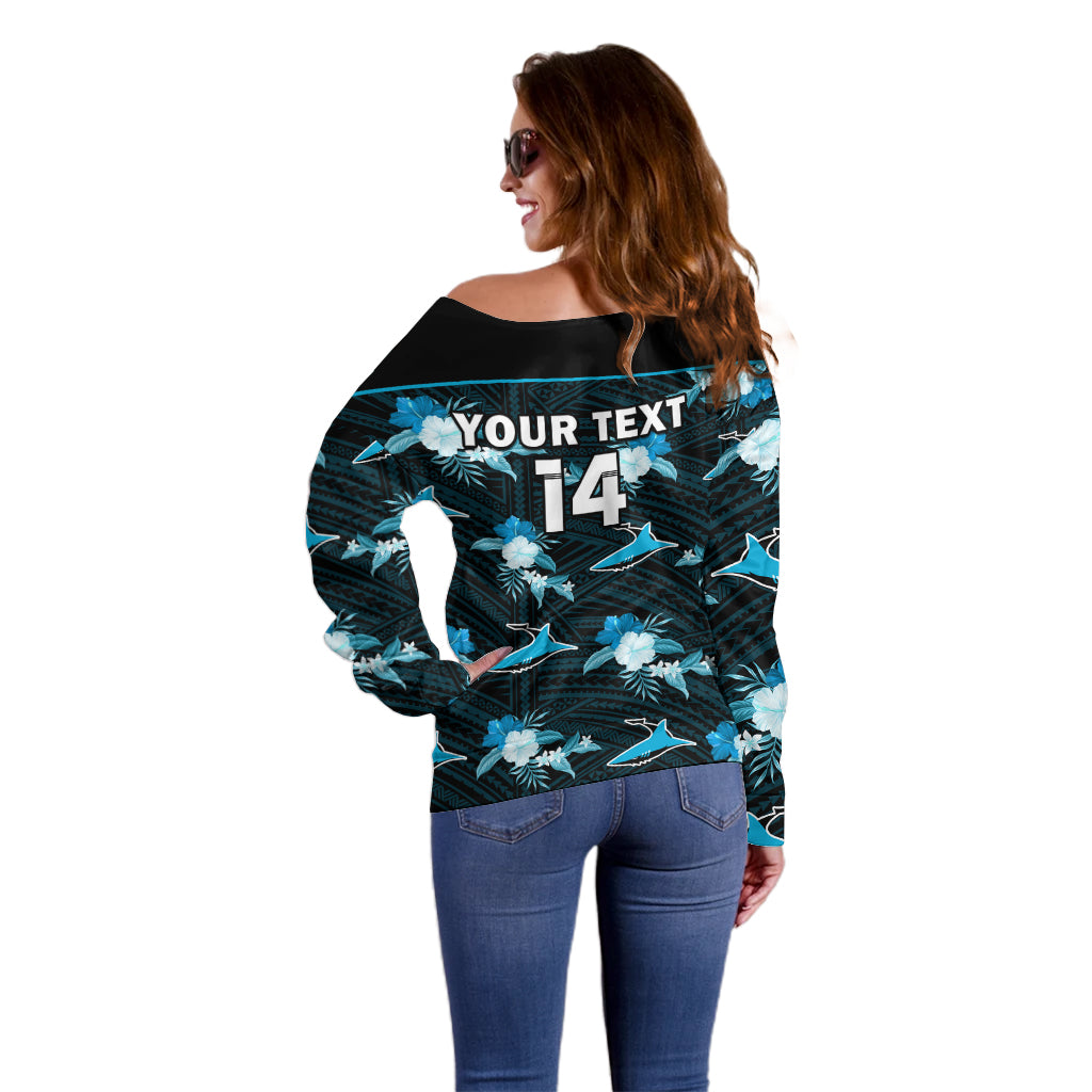 custom-text-and-number-sharks-rugby-off-shoulder-sweater-polynesian-tribal-mix-tropical-hawaiian-style