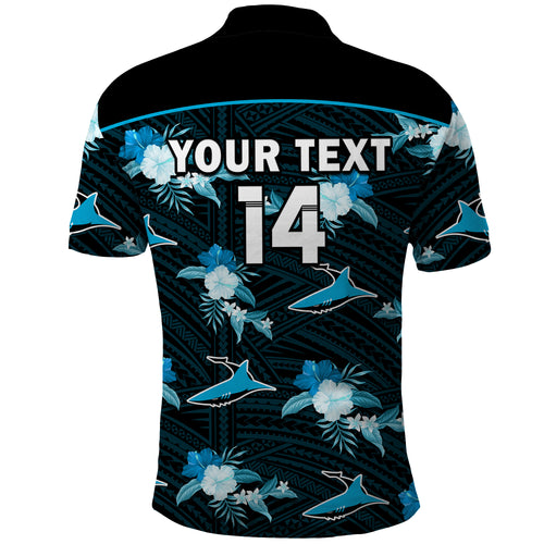 custom-text-and-number-sharks-rugby-polo-shirt-polynesian-tribal-mix-tropical-hawaiian-style