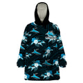 custom-text-and-number-sharks-rugby-wearable-blanket-hoodie-polynesian-tribal-mix-tropical-hawaiian-style