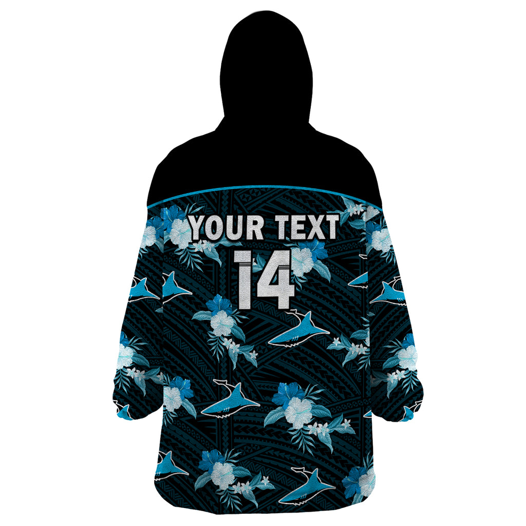 custom-text-and-number-sharks-rugby-wearable-blanket-hoodie-polynesian-tribal-mix-tropical-hawaiian-style