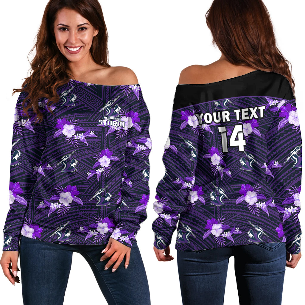 custom-text-and-number-storm-rugby-off-shoulder-sweater-polynesian-tribal-mix-tropical-hawaiian-style
