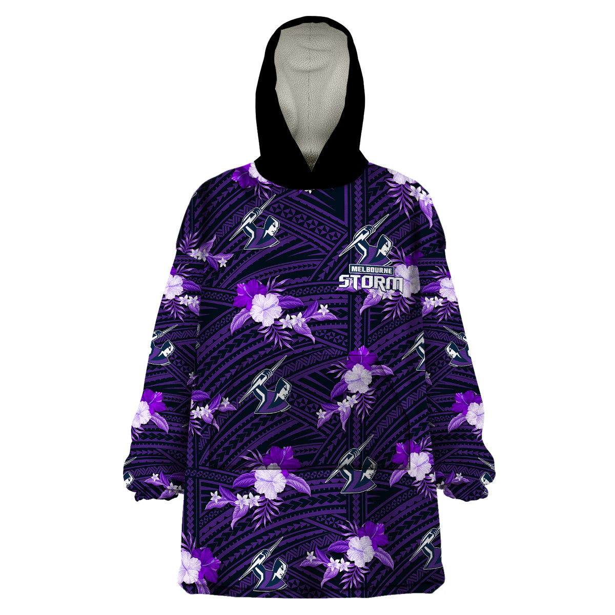custom-text-and-number-storm-rugby-wearable-blanket-hoodie-polynesian-tribal-mix-tropical-hawaiian-style
