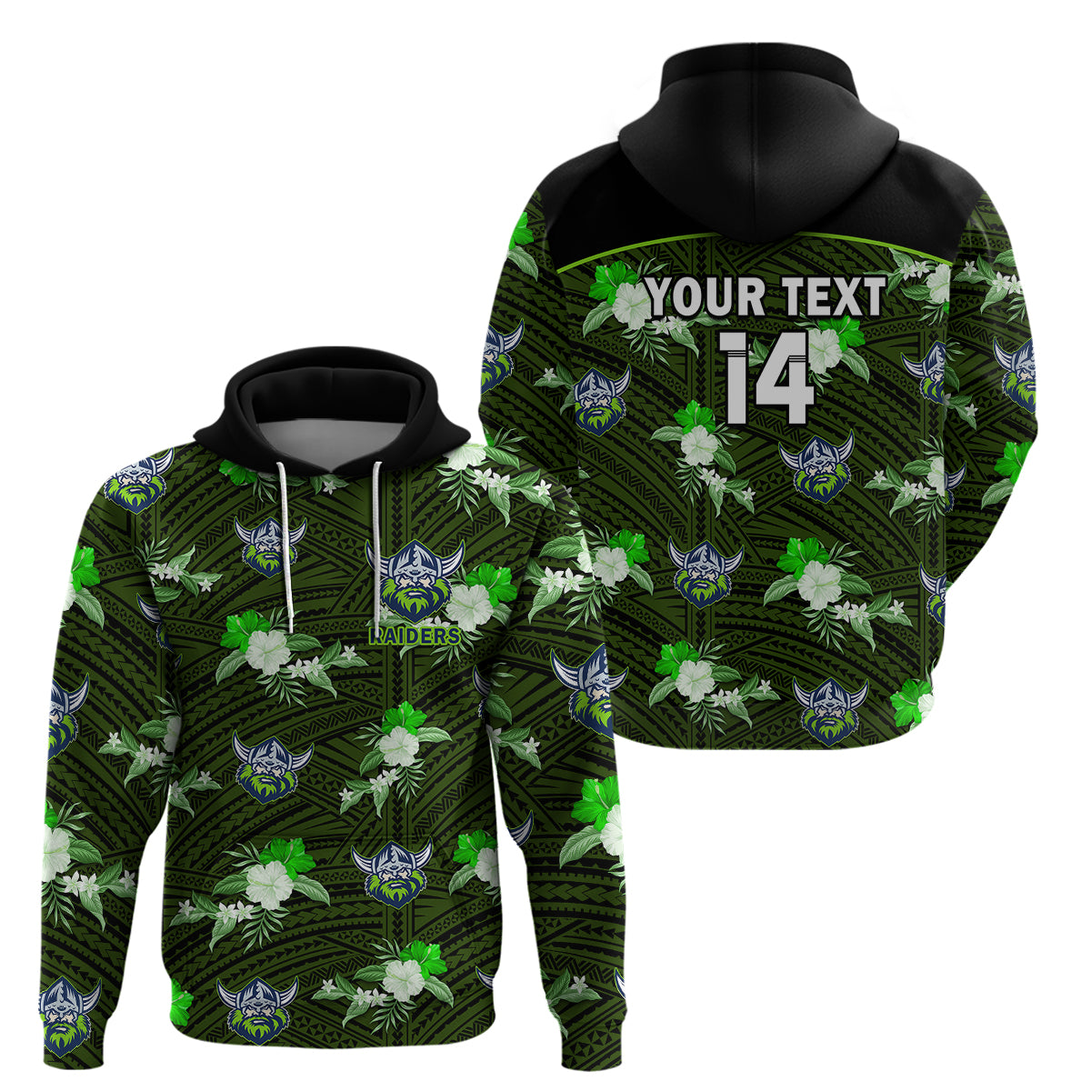 custom-text-and-number-raiders-rugby-hoodie-polynesian-tribal-mix-tropical-hawaiian-style