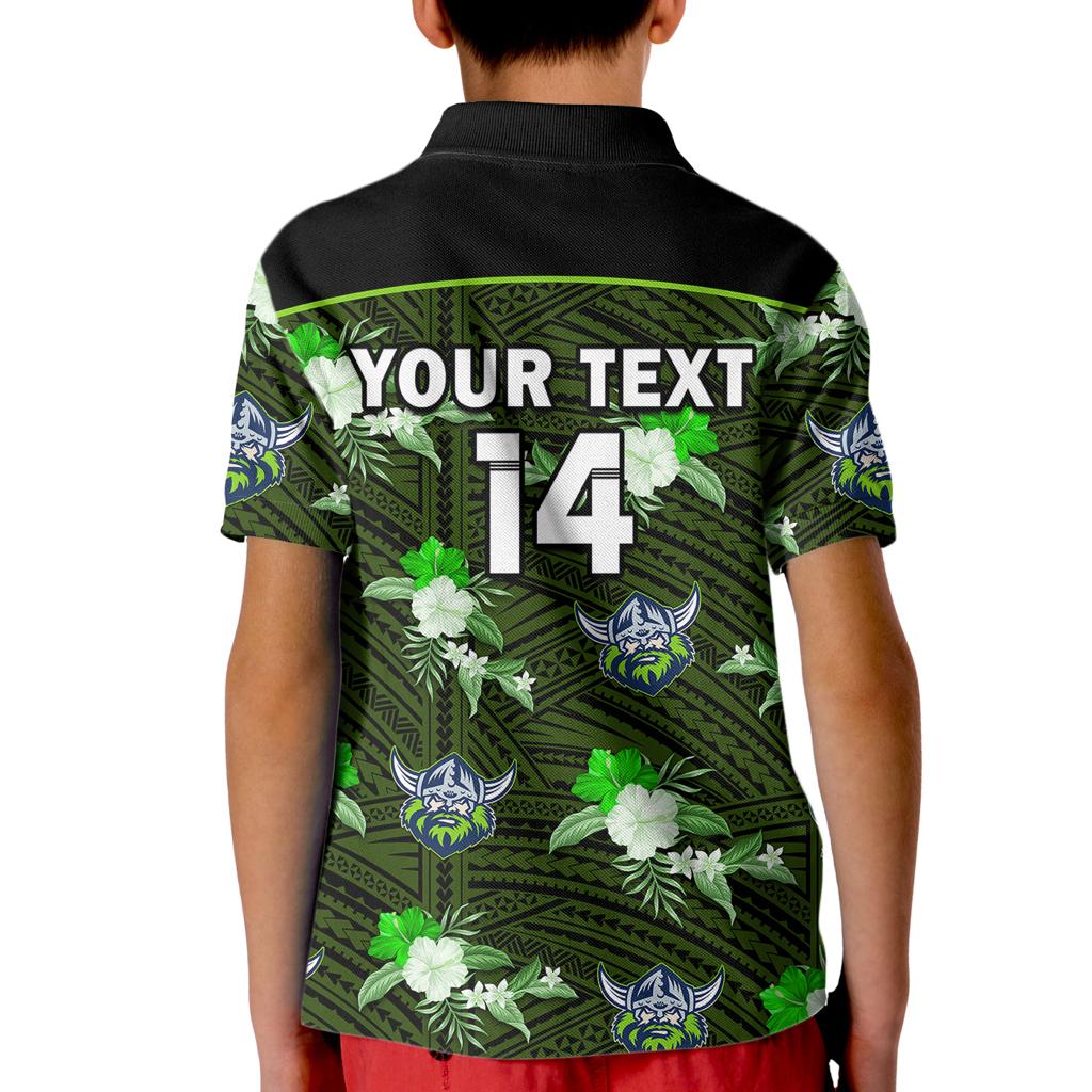 custom-text-and-number-raiders-rugby-kid-polo-shirt-polynesian-tribal-mix-tropical-hawaiian-style