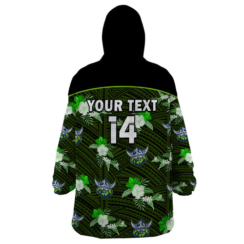 custom-text-and-number-raiders-rugby-wearable-blanket-hoodie-polynesian-tribal-mix-tropical-hawaiian-style