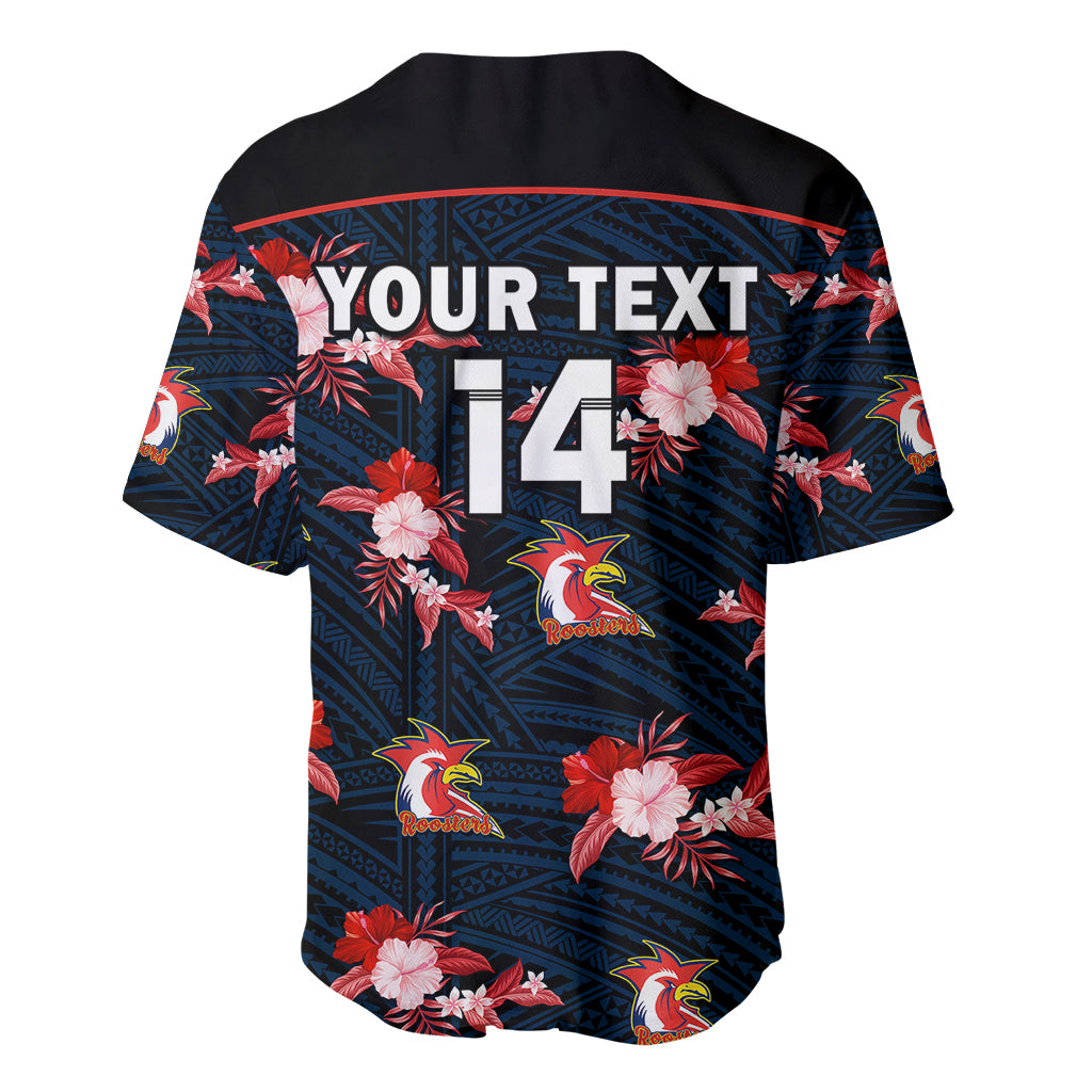 custom-text-and-number-roosters-rugby-baseball-jersey-polynesian-tribal-mix-tropical-hawaiian-style