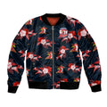 custom-text-and-number-roosters-rugby-sleeve-zip-bomber-jacket-polynesian-tribal-mix-tropical-hawaiian-style
