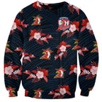 custom-text-and-number-roosters-rugby-sweatshirt-polynesian-tribal-mix-tropical-hawaiian-style