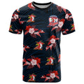 custom-text-and-number-roosters-rugby-t-shirt-polynesian-tribal-mix-tropical-hawaiian-style