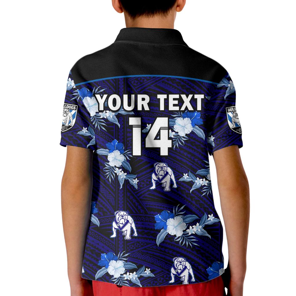 custom-text-and-number-bulldogs-rugby-kid-polo-shirt-polynesian-tribal-mix-tropical-hawaiian-style