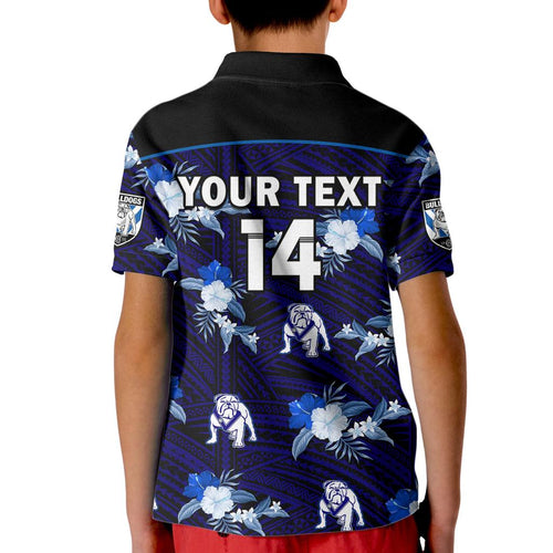 custom-text-and-number-bulldogs-rugby-kid-polo-shirt-polynesian-tribal-mix-tropical-hawaiian-style