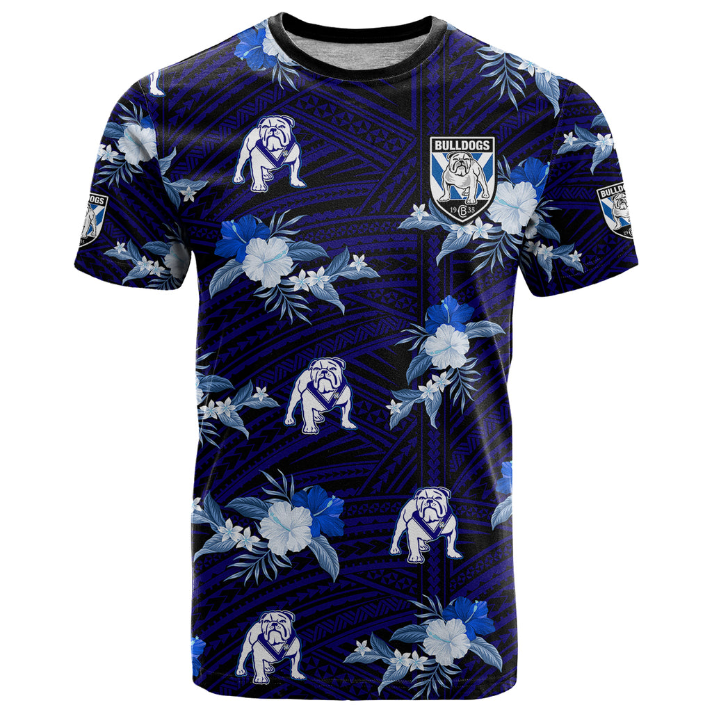 custom-text-and-number-bulldogs-rugby-t-shirt-polynesian-tribal-mix-tropical-hawaiian-style