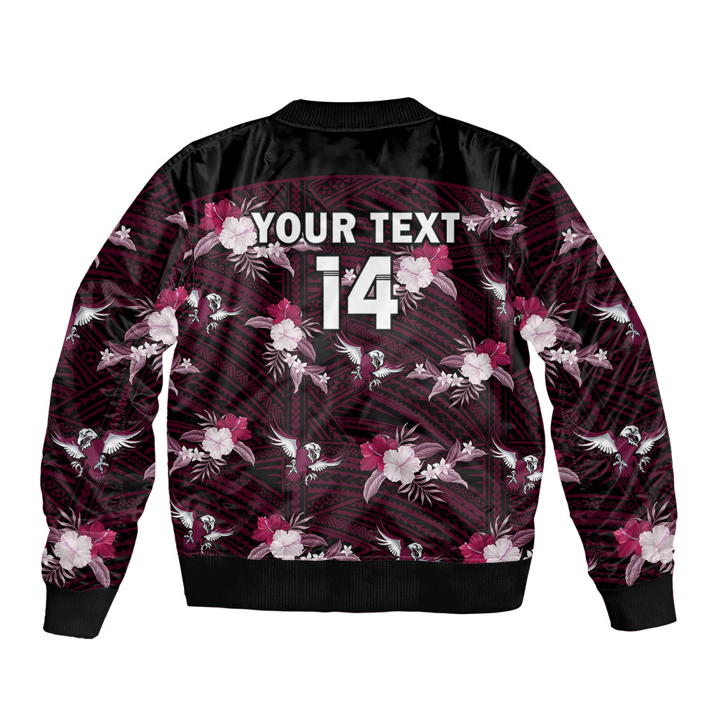 custom-text-and-number-sea-eagles-rugby-bomber-jacket-polynesian-tribal-mix-tropical-hawaiian-style