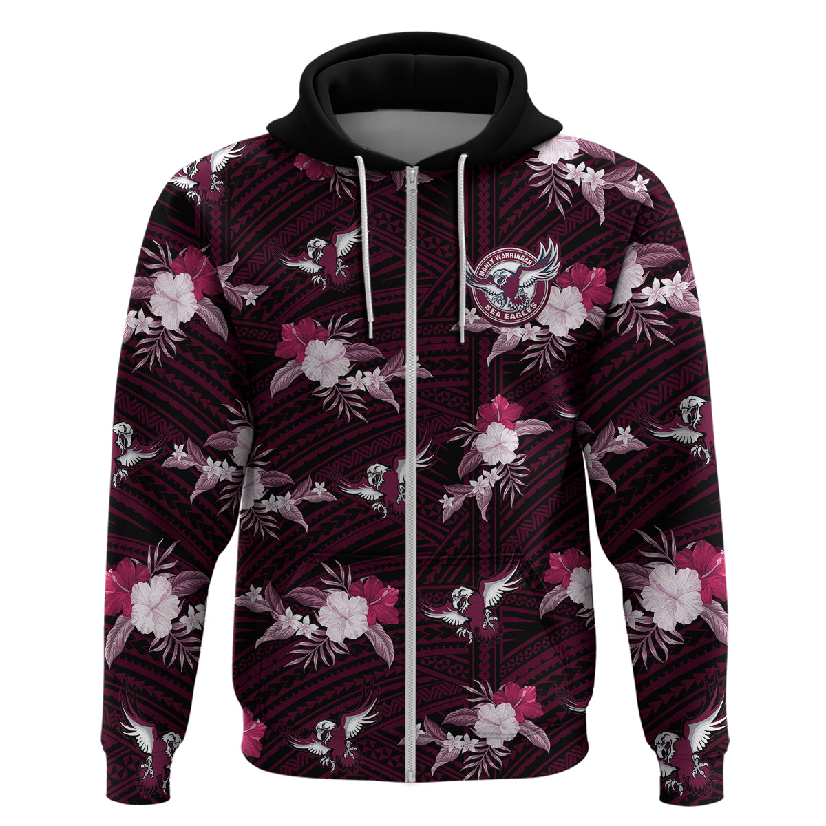 custom-text-and-number-sea-eagles-rugby-hoodie-polynesian-tribal-mix-tropical-hawaiian-style
