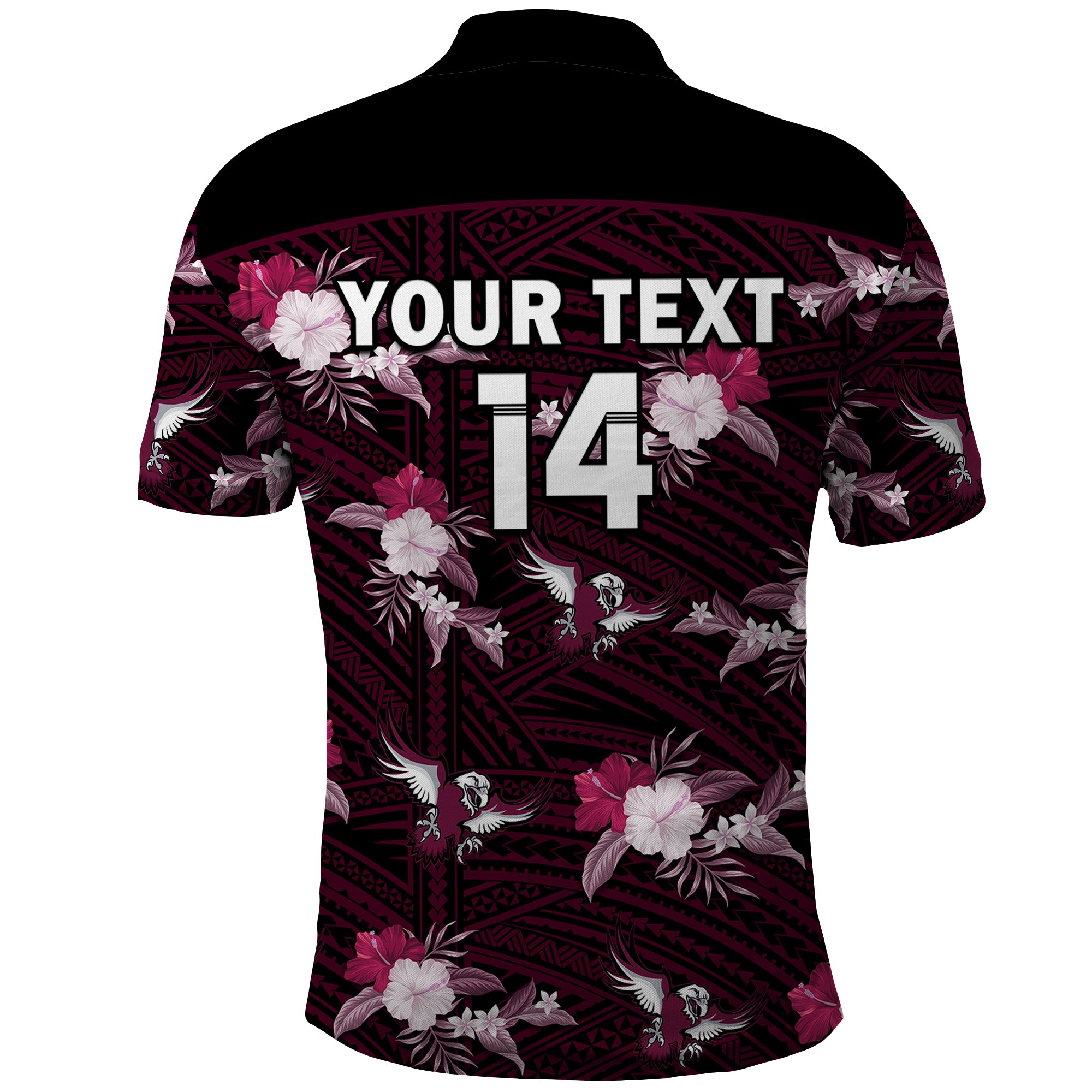 custom-text-and-number-sea-eagles-rugby-polo-shirt-polynesian-tribal-mix-tropical-hawaiian-style