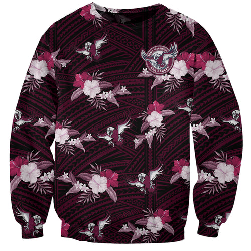 custom-text-and-number-sea-eagles-rugby-sweatshirt-polynesian-tribal-mix-tropical-hawaiian-style