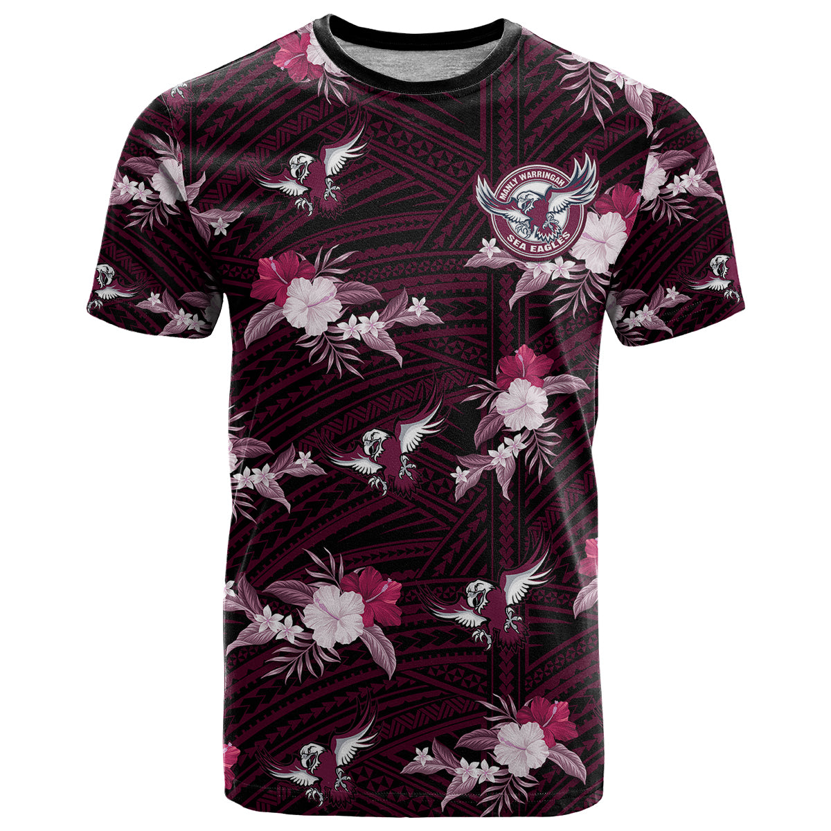 custom-text-and-number-sea-eagles-rugby-t-shirt-polynesian-tribal-mix-tropical-hawaiian-style