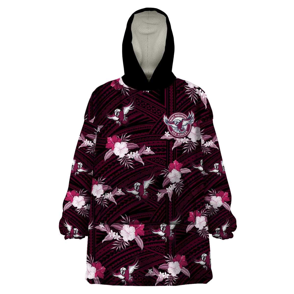 custom-text-and-number-sea-eagles-rugby-wearable-blanket-hoodie-polynesian-tribal-mix-tropical-hawaiian-style