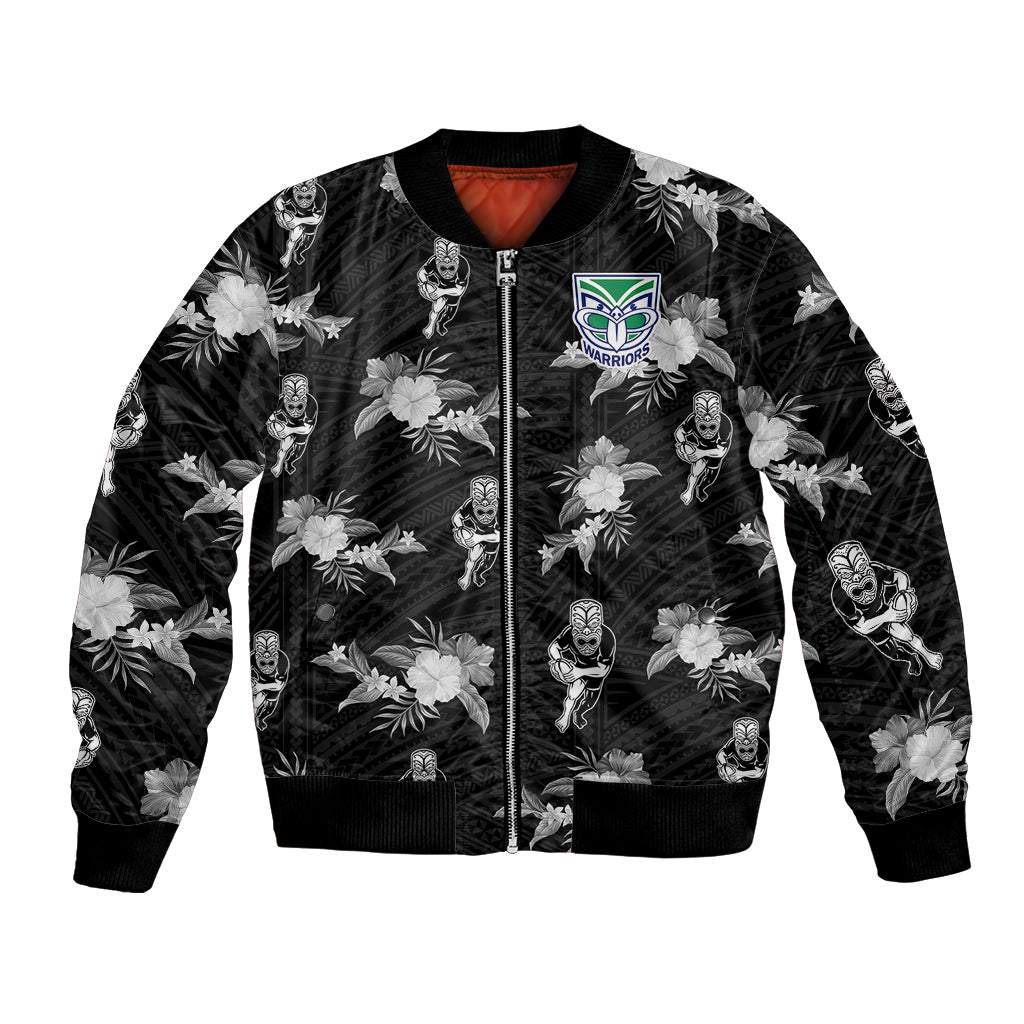 custom-text-and-number-warriors-rugby-bomber-jacket-nz-polynesian-tribal-mix-tropical-hawaiian-style