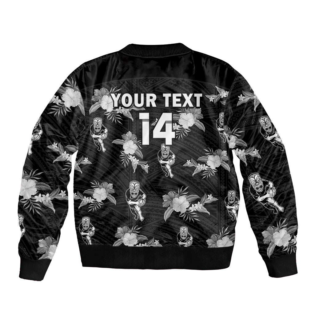 custom-text-and-number-warriors-rugby-bomber-jacket-nz-polynesian-tribal-mix-tropical-hawaiian-style