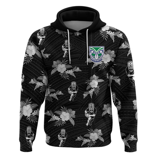 custom-text-and-number-warriors-rugby-hoodie-nz-polynesian-tribal-mix-tropical-hawaiian-style