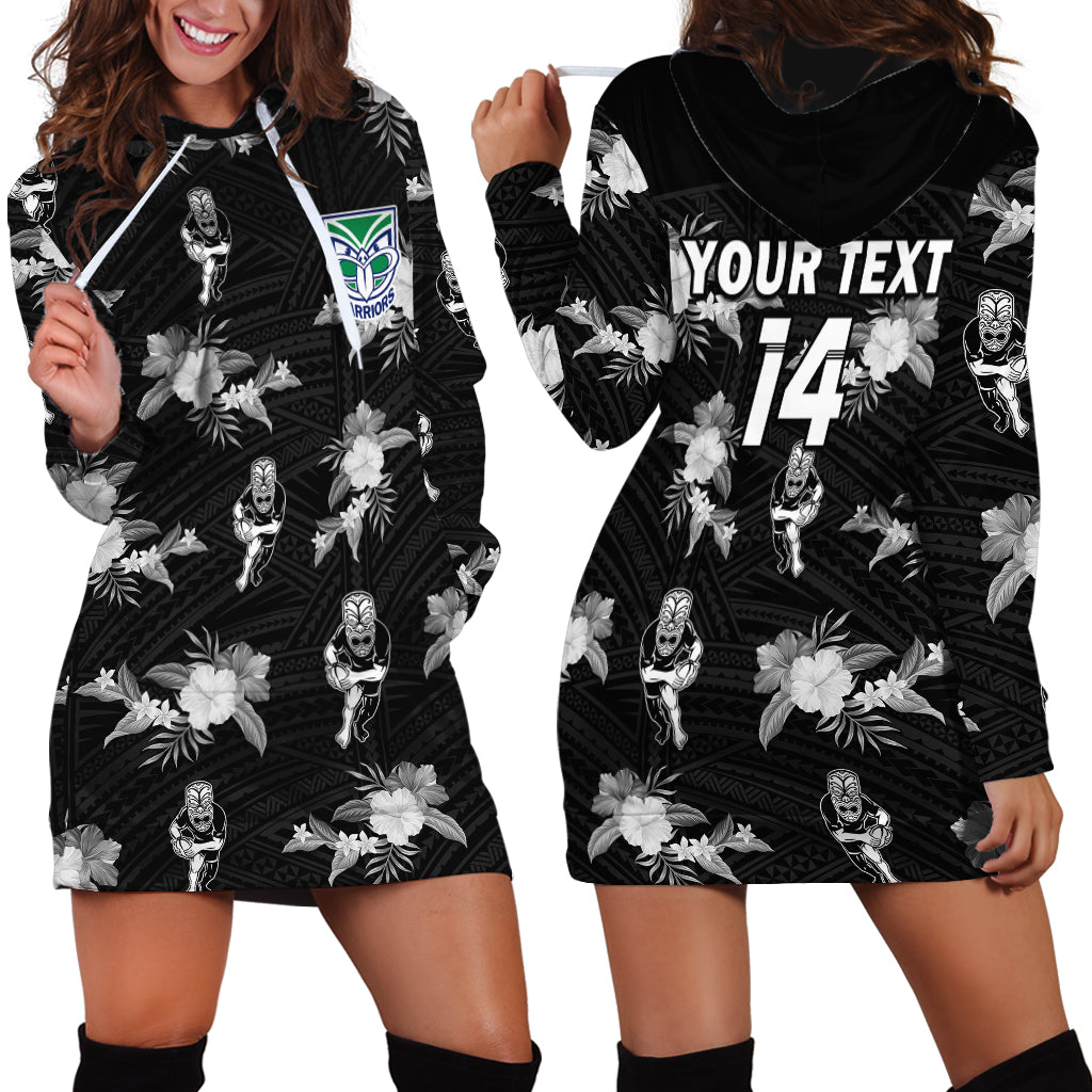 custom-text-and-number-warriors-rugby-hoodie-dress-nz-polynesian-tribal-mix-tropical-hawaiian-style