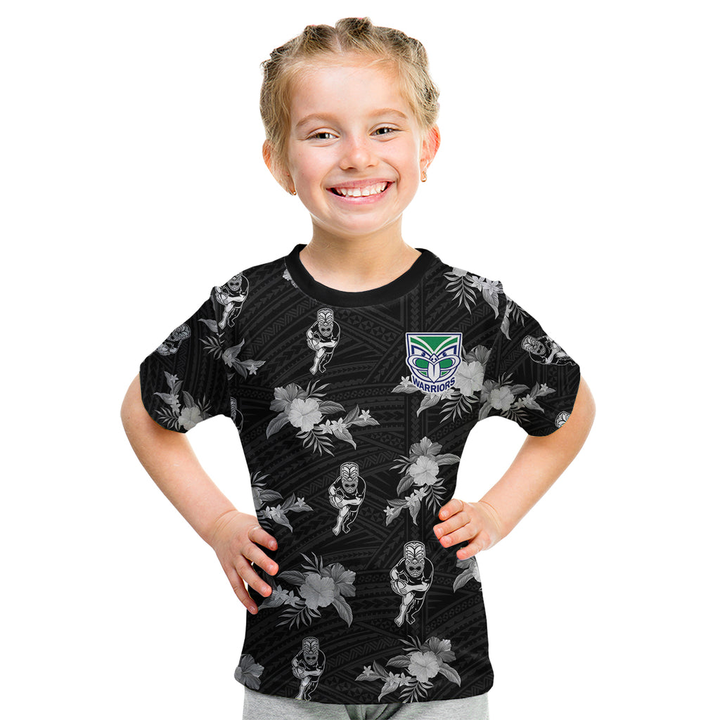 custom-text-and-number-warriors-rugby-kid-t-shirt-nz-polynesian-tribal-mix-tropical-hawaiian-style