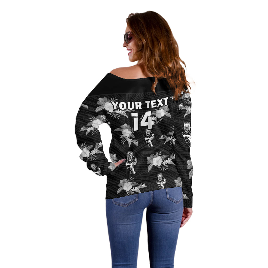 custom-text-and-number-warriors-rugby-off-shoulder-sweater-nz-polynesian-tribal-mix-tropical-hawaiian-style