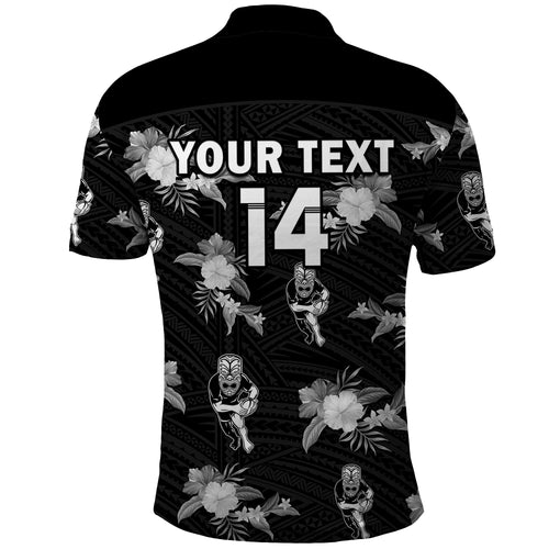 custom-text-and-number-warriors-rugby-polo-shirt-nz-polynesian-tribal-mix-tropical-hawaiian-style