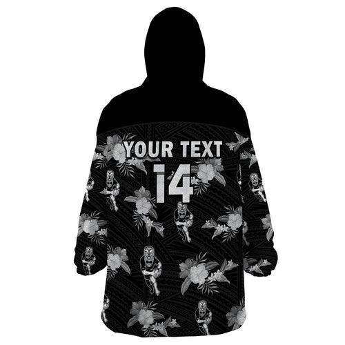 custom-text-and-number-warriors-rugby-wearable-blanket-hoodie-nz-polynesian-tribal-mix-tropical-hawaiian-style