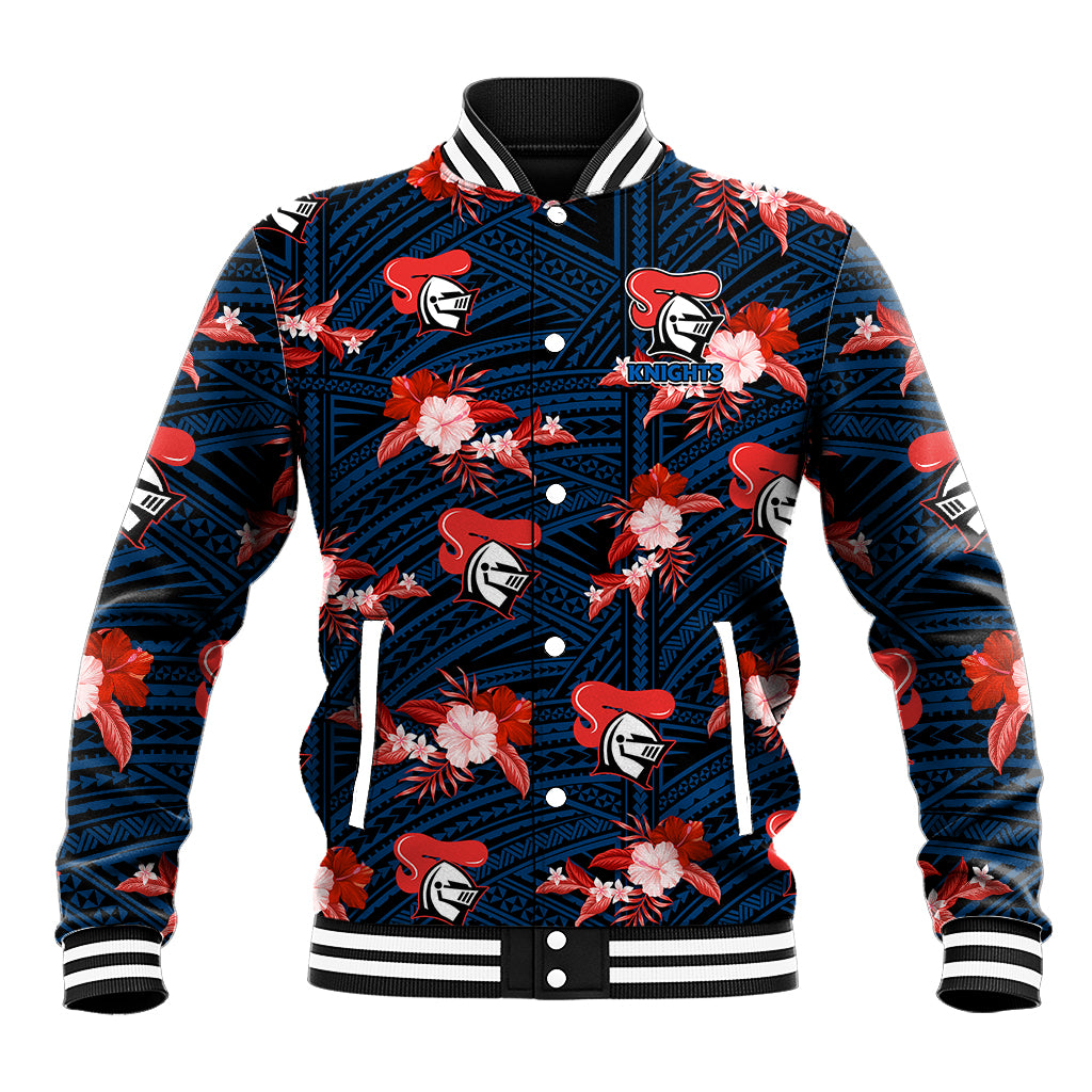 custom-text-and-number-newcastle-knights-rugby-baseball-jacket-polynesian-tribal-mix-tropical-hawaiian-style