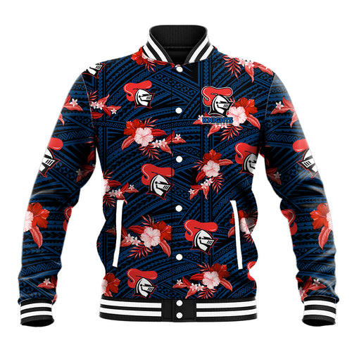 custom-text-and-number-newcastle-knights-rugby-baseball-jacket-polynesian-tribal-mix-tropical-hawaiian-style
