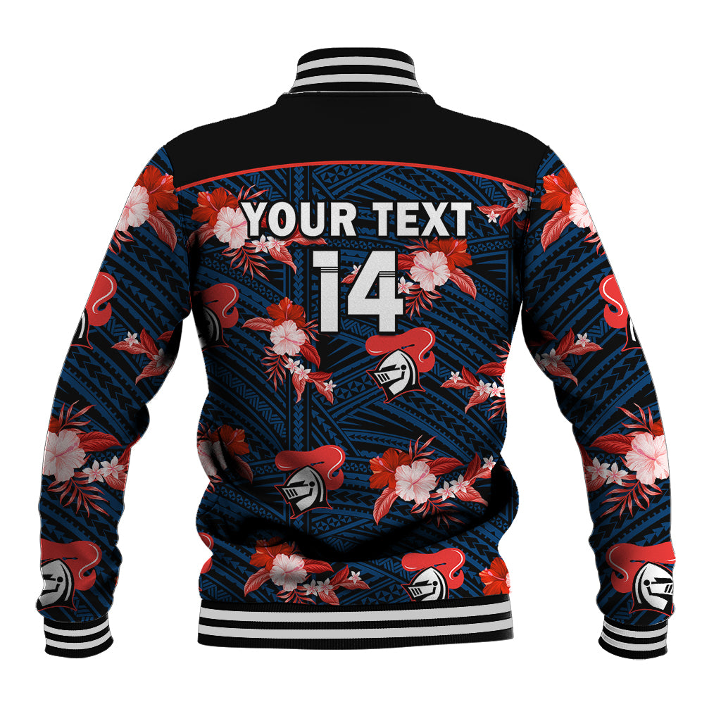 custom-text-and-number-newcastle-knights-rugby-baseball-jacket-polynesian-tribal-mix-tropical-hawaiian-style