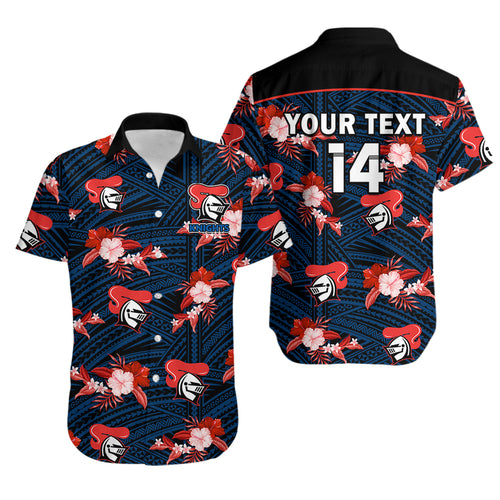 custom-text-and-number-newcastle-knights-rugby-hawaiian-shirt-polynesian-tribal-mix-tropical-hawaiian-style