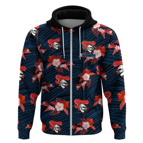 custom-text-and-number-newcastle-knights-rugby-hoodie-polynesian-tribal-mix-tropical-hawaiian-style