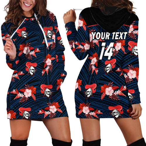 custom-text-and-number-newcastle-knights-rugby-hoodie-dress-polynesian-tribal-mix-tropical-hawaiian-style