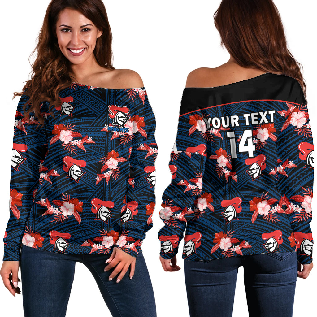custom-text-and-number-newcastle-knights-rugby-off-shoulder-sweater-polynesian-tribal-mix-tropical-hawaiian-style